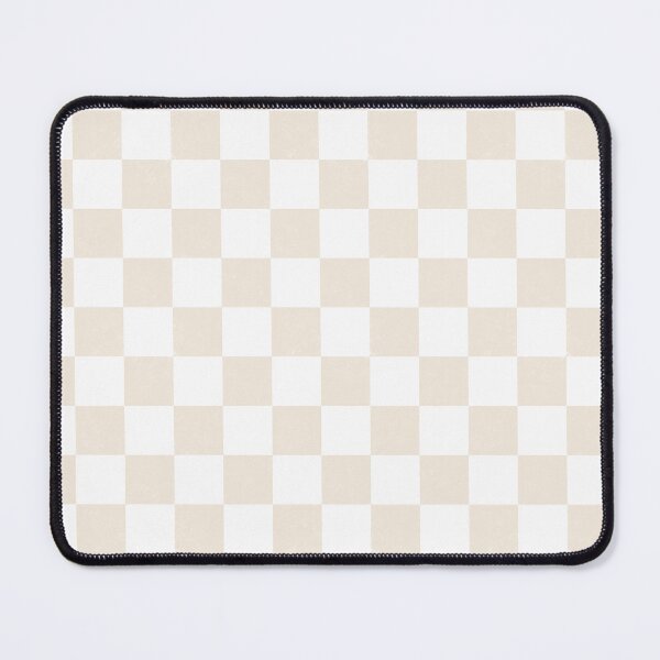 Item preview, Distressed look soft light beige and white chess checkers checkerboard designed and sold by PrettywithColor.