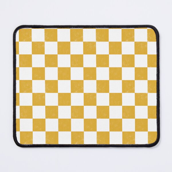 Item preview, Distressed look golden yellow and white classic chess checkers checkerboard designed and sold by PrettywithColor.