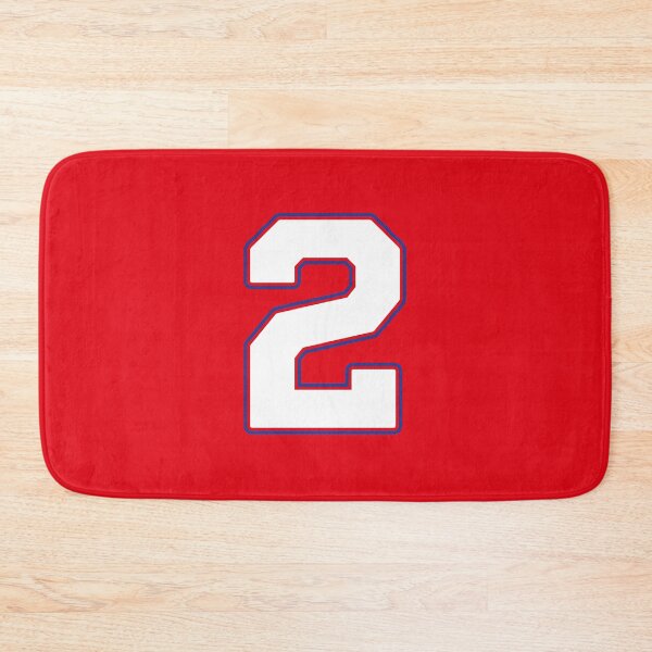 Item preview, Jersey Number 2 / Player Shirt Number Two (White with Blue Outline) designed and sold by STUDIO-72.