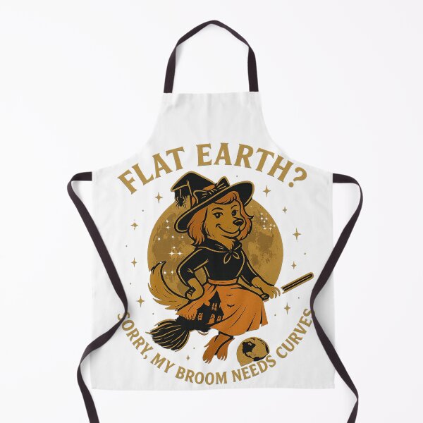 Item preview, Flat Earth? Sorry, My Broom Needs Curves designed and sold by Mars.Pen.Studio.