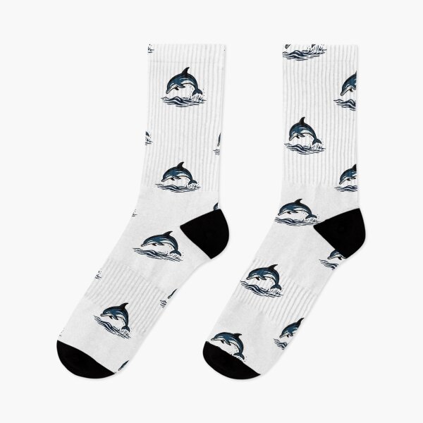 Item preview, Hand-Drawn Black & White Dolphin  designed and sold by SugarCore.