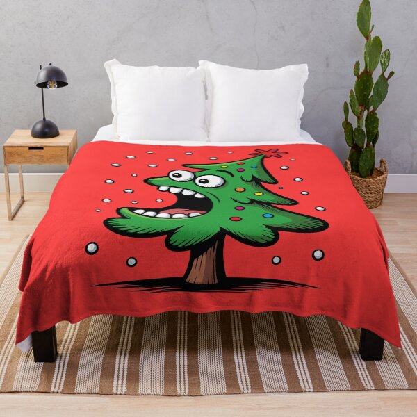 Item preview, Crazy Funny Christmas Tree Cartoon Design designed and sold by Le Shok Art.