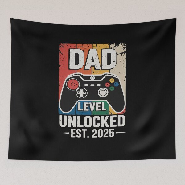 Item preview, New Dad Level Unlocked 2025 Leveled Up To Daddy Gaming Dad designed and sold by MinaReinger.