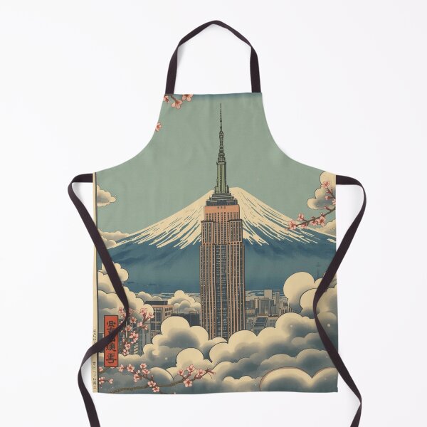 Artikelvorschau, Empire State Building und Berg Fuji – Japanische Ukiyo-e-Stadtansicht im Hiroshige-Stil entworfen und verkauft von Vandy Fullam.