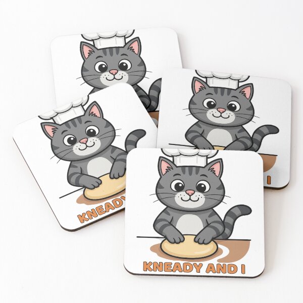 Item preview, Kneady And I Dough It - Cat kneading dough design designed and sold by Humble Threadworks.