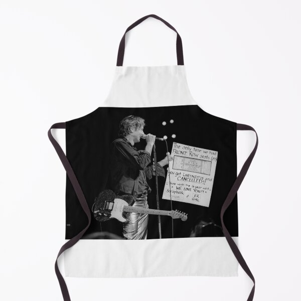 Item preview, Musician Rick Springfield Holding A Sign From A Fan - BW Photograph designed and sold by ConcertImages.