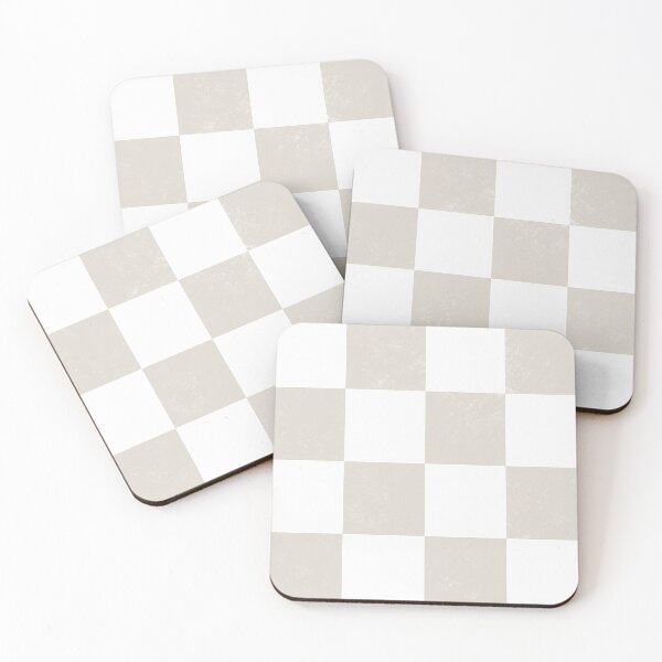 Item preview, Copy of Distressed look soft light grey and white chess checkers checkerboard designed and sold by PrettywithColor.