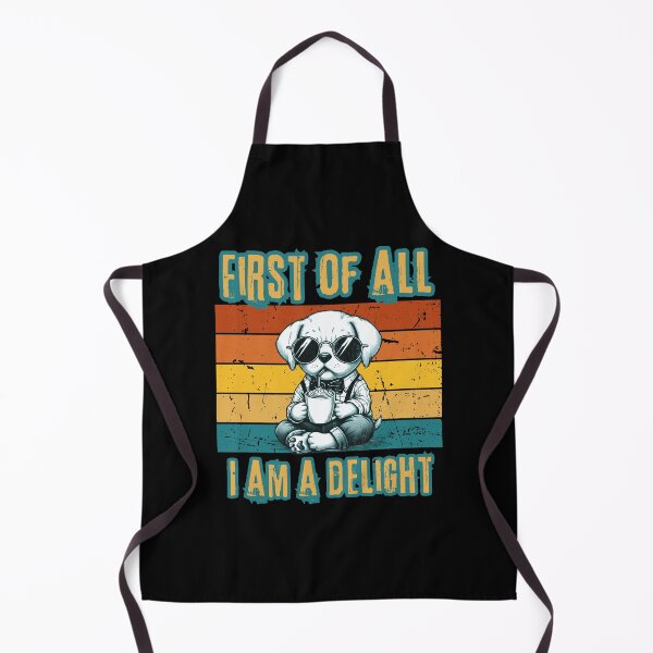 Item preview, First of All I'm a Delight Cool Dog Retro Vintage designed and sold by Marsh & Lump.