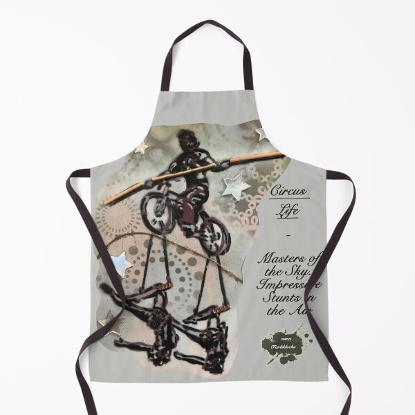 Item preview, Portrait of three aerial acrobats with a bicycle on a tightrope. designed and sold by marysfarbklecks.