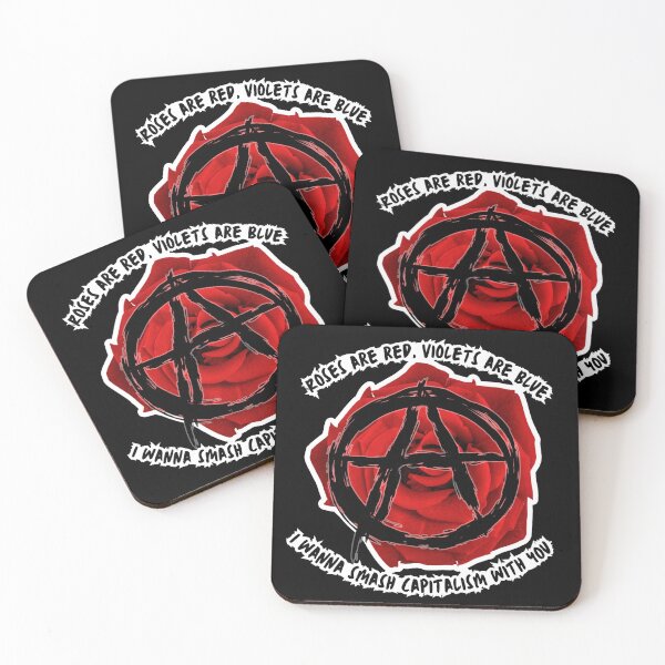 Item preview, Roses Are Red Sticker – “I Wanna Smash Capitalism With You” Anarchist Rose, Revolutionary Valentine designed and sold by Allie-Vesper.