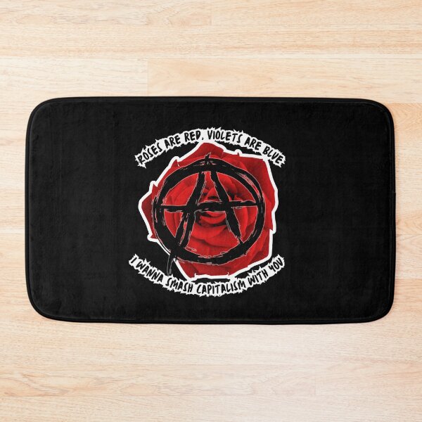 Item preview, Roses Are Red Sticker – “I Wanna Smash Capitalism With You” Anarchist Rose, Revolutionary Valentine designed and sold by Allie-Vesper.