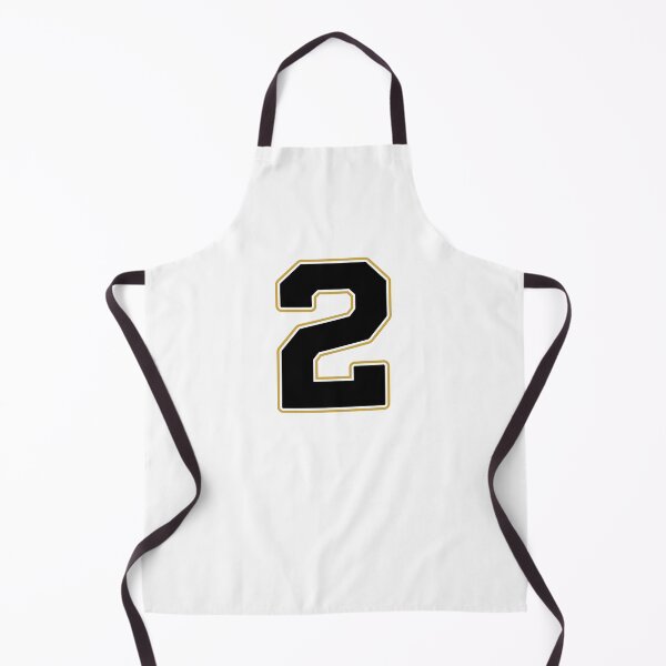 Item preview, Jersey Number 2 / Player Shirt Number Two (Black with Gold Outline) designed and sold by STUDIO-72.