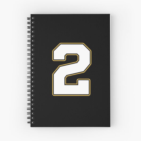 Item preview, Jersey Number 2 / Player Shirt Number Two (White with Gold Outline) designed and sold by STUDIO-72.