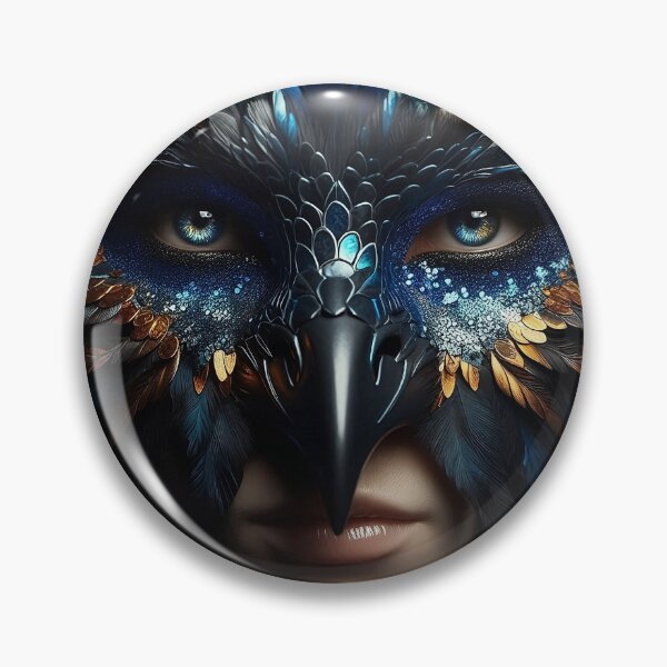 Item preview, Phoenix Mask Queen – Fantasy Bird Portrait designed and sold by youkee.