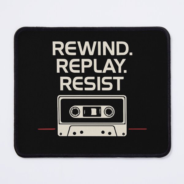 Item preview, Rewind Replay Resist Cassette Tape T-Shirt – Retro 80s 90s Punk Streetwear | Vintage Music Lover designed and sold by HROC.