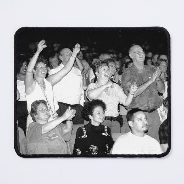 Item preview, Excited Concert Fans Clapping For Tina Turner - BW Photograph designed and sold by ConcertImages.