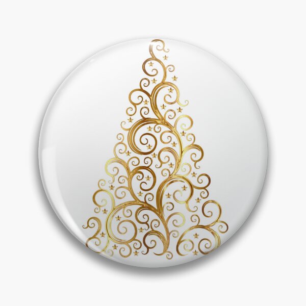 Item preview, Golden ornate Christmas tree designed and sold by AnnabellaRh.