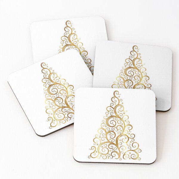 Item preview, Golden ornate Christmas tree designed and sold by AnnabellaRh.