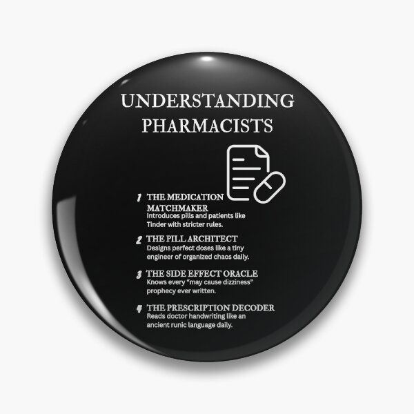 Item preview, Understanding Pharmacists – Masters of Pills, Patience, and Prescription Decoding – Black designed and sold by PsyFlow35.