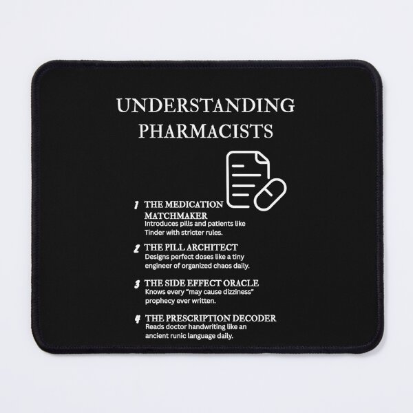 Item preview, Understanding Pharmacists – Masters of Pills, Patience, and Prescription Decoding – Black designed and sold by PsyFlow35.