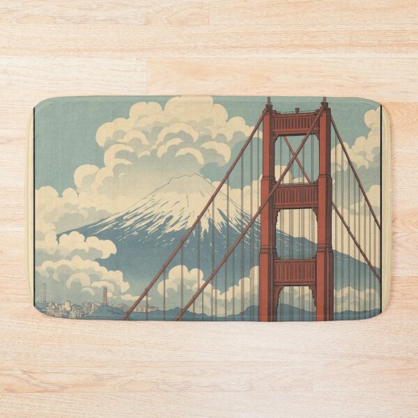 Item preview, Golden Gate and Mount Fuji – Japanese Ukiyo-e Woodblock Cityscape designed and sold by Vandy Fullam.
