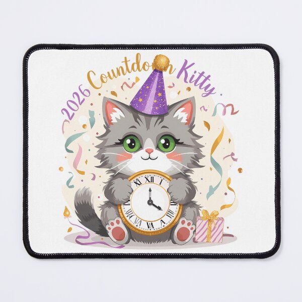 Item preview, Cat New Year Countdown – 2026 Rescue Kitty designed and sold by Jackypoo Design.