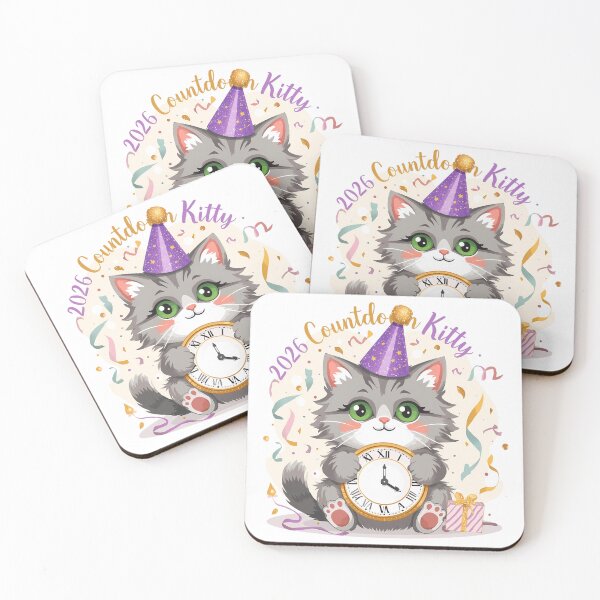 Item preview, Cat New Year Countdown – 2026 Rescue Kitty designed and sold by Jackypoo Design.