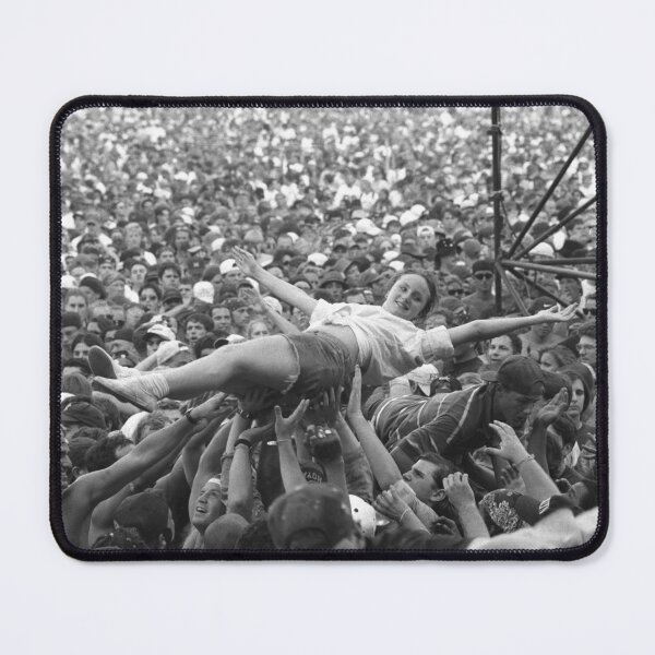 Item preview, Concert Fan Body Surfing At Woodstock 94 - BW Photograph designed and sold by ConcertImages.
