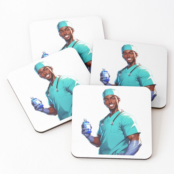 Item preview, Black Male Nurse with Confidence | Healthcare Hero Art designed and sold by Lulunza.