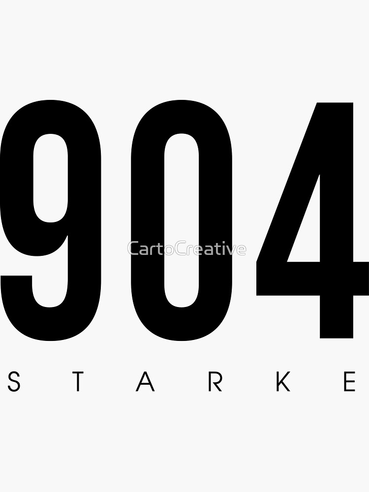 "Starke, FL 954 Area Code design" Sticker for Sale by CartoCreative