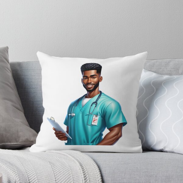 Item preview, Strong Black Nurse with Clipboard | Medical Professional Illustration designed and sold by Lulunza.