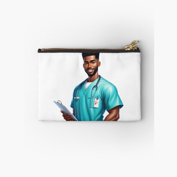 Item preview, Strong Black Nurse with Clipboard | Medical Professional Illustration designed and sold by Lulunza.