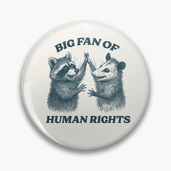 Item preview, Big Fan of Human Rights, Unisex Tee, Raccoon Opossum T Shirt, Equality Shirt, Social Justice Shirt, Political Protest Shirt, Activist designed and sold by samidsou.
