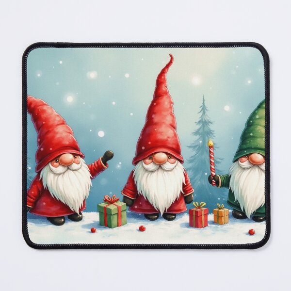Item preview, cute Christmas cards with gnomes - Merry Christmas designed and sold by Connys Colorful World.
