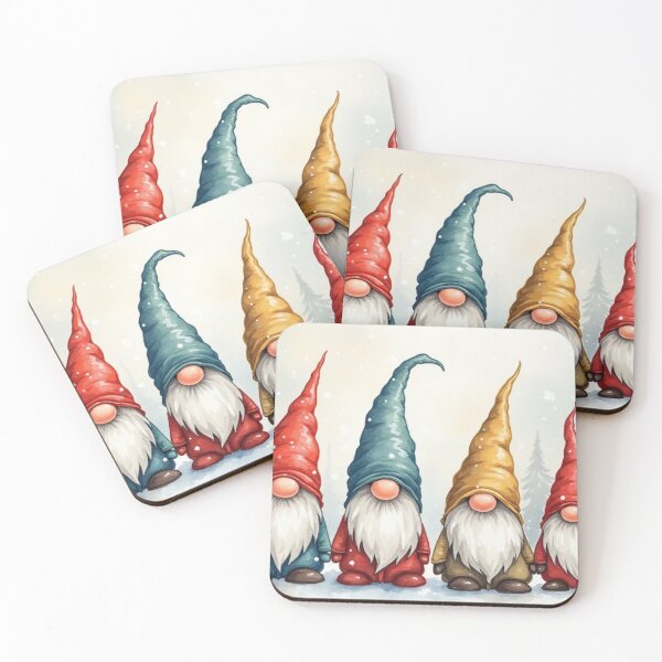 Item preview, enchanting Christmas cards with gnomes - Merry Christmas designed and sold by Connys Colorful World.