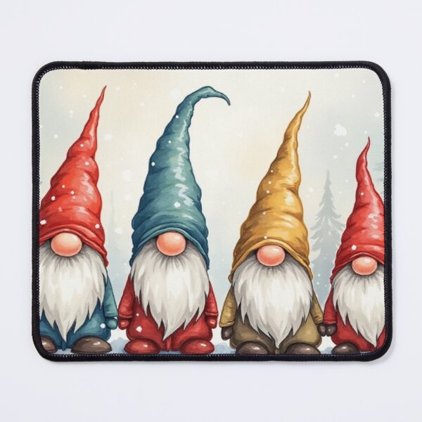 Item preview, enchanting Christmas cards with gnomes - Merry Christmas designed and sold by Connys Colorful World.