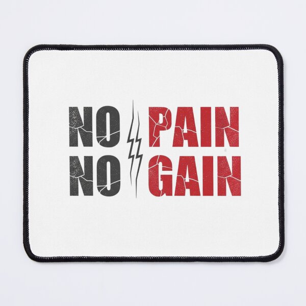 Item preview, No Pain No Gain – Motivational Fitness Quote Design designed and sold by Kavya Art.