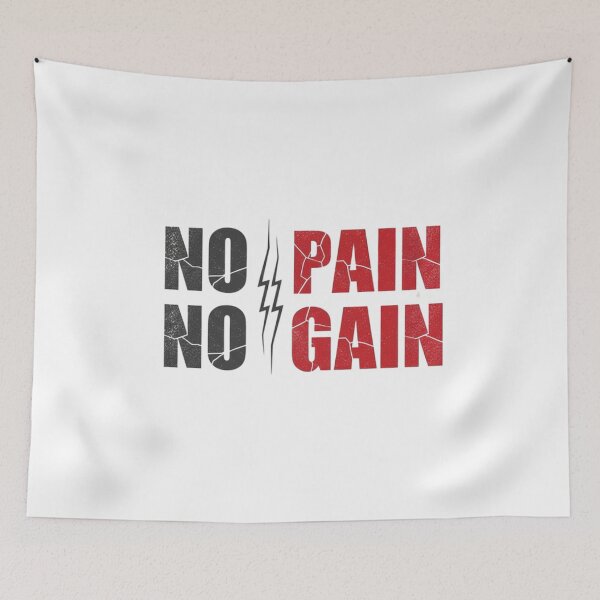 Item preview, No Pain No Gain – Motivational Fitness Quote Design designed and sold by Kavya Art.