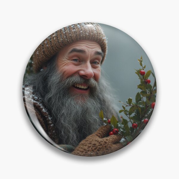 Item preview, laughing Santa Claus in Nordic Viking Style - Magical Christmas Cards designed and sold by Connys Colorful World.