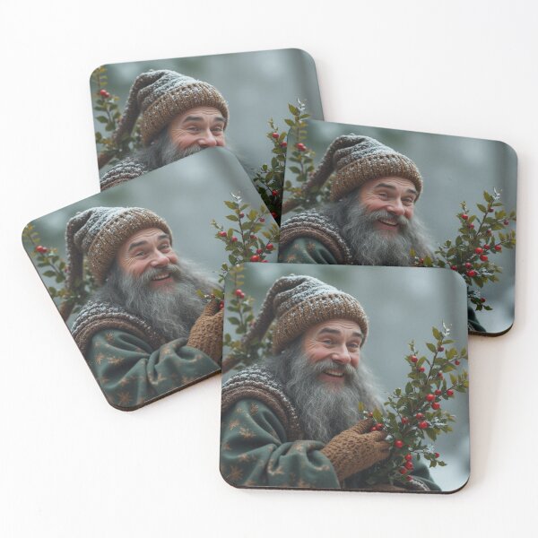 Item preview, laughing Santa Claus in Nordic Viking Style - Magical Christmas Cards designed and sold by Connys Colorful World.