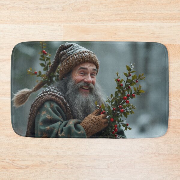 Item preview, laughing Santa Claus in Nordic Viking Style - Magical Christmas Cards designed and sold by Connys Colorful World.