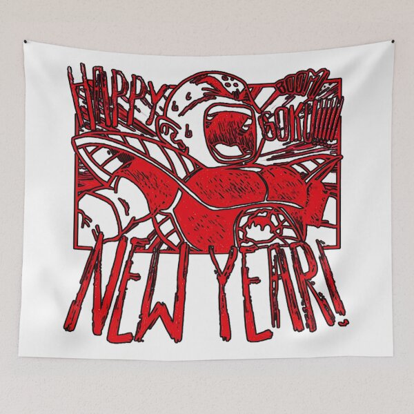 Item preview, Anime Explosion – Happy New Year Power Art designed and sold by Artistic canvas store.