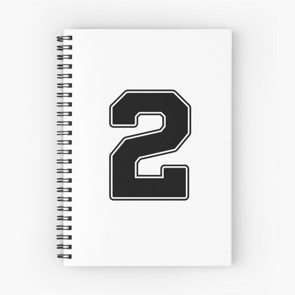 Item preview, Jersey Number 2 / Player Shirt Number Two (Black with Black Outline) designed and sold by STUDIO-72.