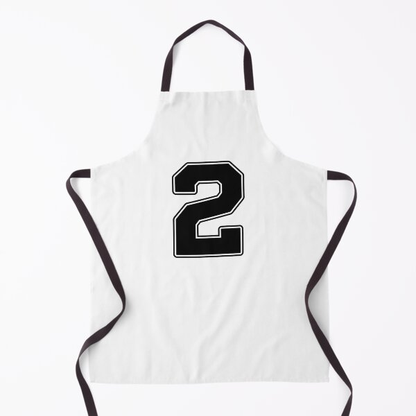 Item preview, Jersey Number 2 / Player Shirt Number Two (Black with Black Outline) designed and sold by STUDIO-72.