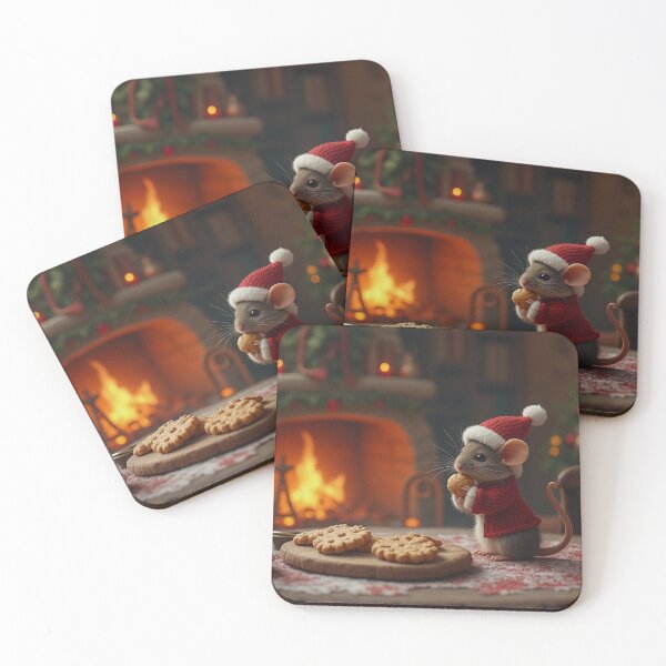 Item preview, Christmas Mouse in the Hobbit House - Magical Christmas Cards designed and sold by Connys Colorful World.