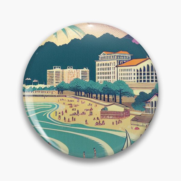 Item preview, Sochi Seaside in Ukiyo-e Style – Japanese Edo Woodblock Coastal Scene of Russia designed and sold by Vandy Fullam.
