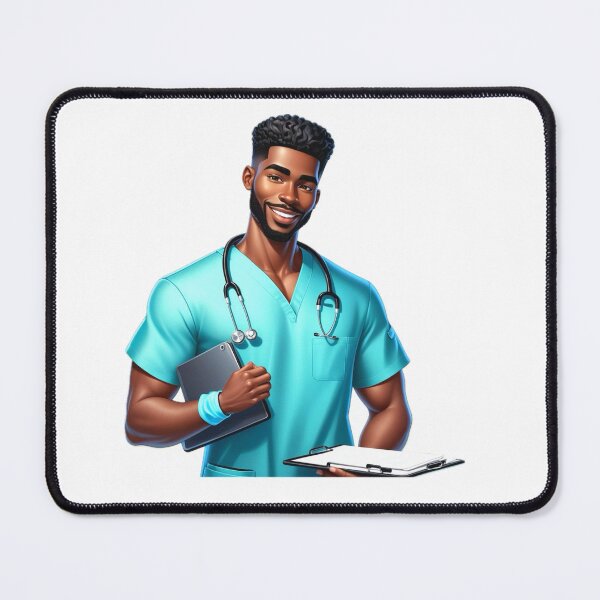 Item preview, Proud Black Nurse with Tablet | Healthcare Worker Art designed and sold by Lulunza.