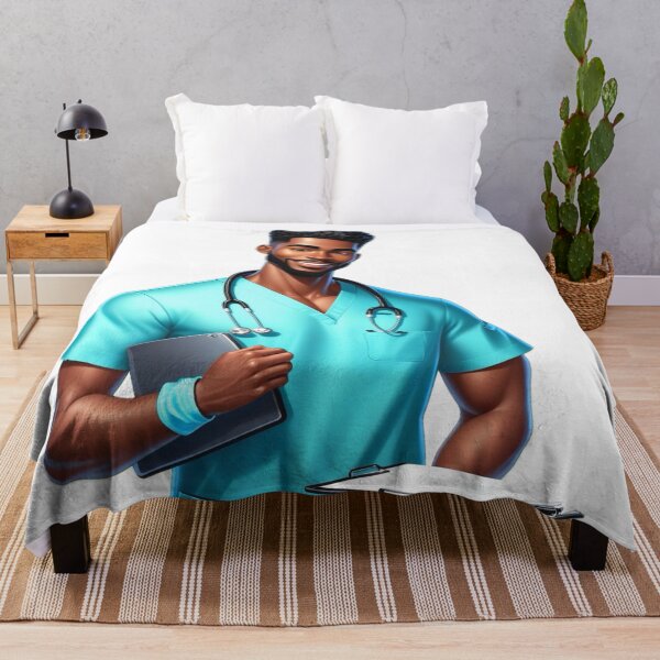 Item preview, Proud Black Nurse with Tablet | Healthcare Worker Art designed and sold by Lulunza.