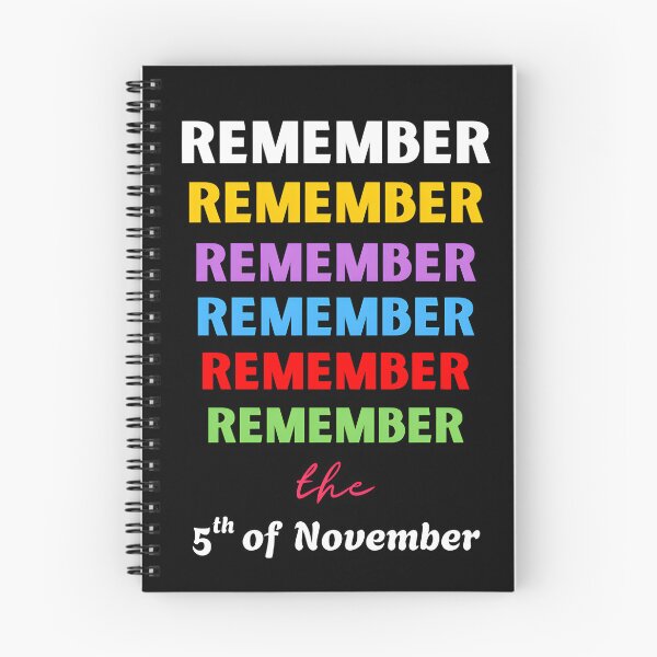 Item preview, “REMEMBER the Fifth – Guy Fawkes Night Typography Art” designed and sold by PixelInfinite.