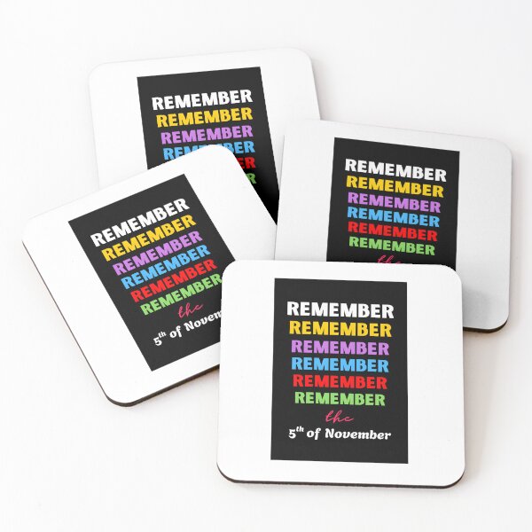 Item preview, “REMEMBER the Fifth – Guy Fawkes Night Typography Art” designed and sold by PixelInfinite.